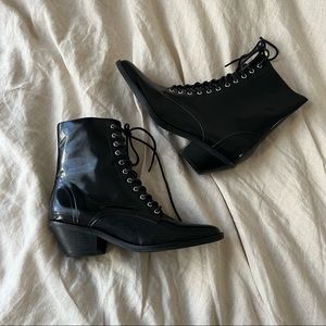 Marc Fisher Bowie Patent Booties. 6.5